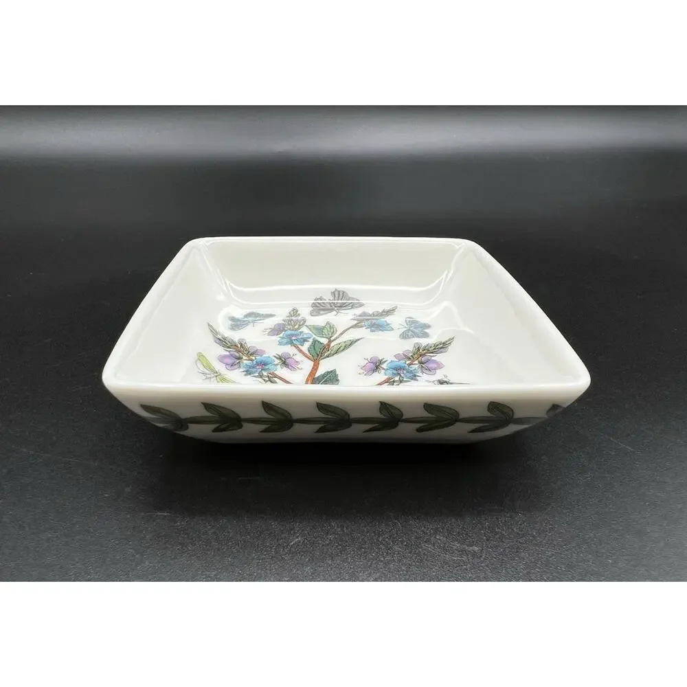 Portmeirion Botanic Garden 3” Square Trinket Dish Dipping Sauce Bowl